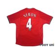 Photo2: Manchester United 2000-2002 Home Shirt #4 Juan Sebastian Veron (2)