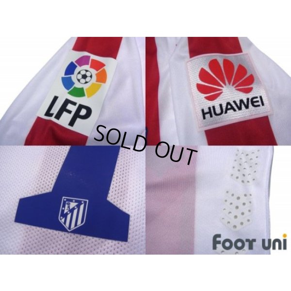 Photo7: Atletico Madrid 2014-2015 Home Authentic  Long Sleeve Shirt #7 Griezmann LFP Patch/Badge w/tags