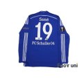 Photo2: Schalke04 2014-2016 Home Authentic Long Sleeve Shirt #19 Leroy Sané UEFA Europa League Patch/Badge (2)