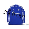 Schalke04 2014-2016 Home Authentic Long Sleeve Shirt #19 Leroy Sané UEFA Europa League Patch/Badge
