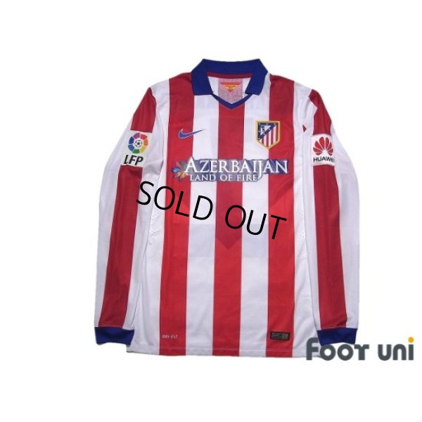 Photo1: Atletico Madrid 2014-2015 Home Authentic  Long Sleeve Shirt #7 Griezmann LFP Patch/Badge w/tags