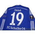 Photo4: Schalke04 2014-2016 Home Authentic Long Sleeve Shirt #19 Leroy Sané UEFA Europa League Patch/Badge