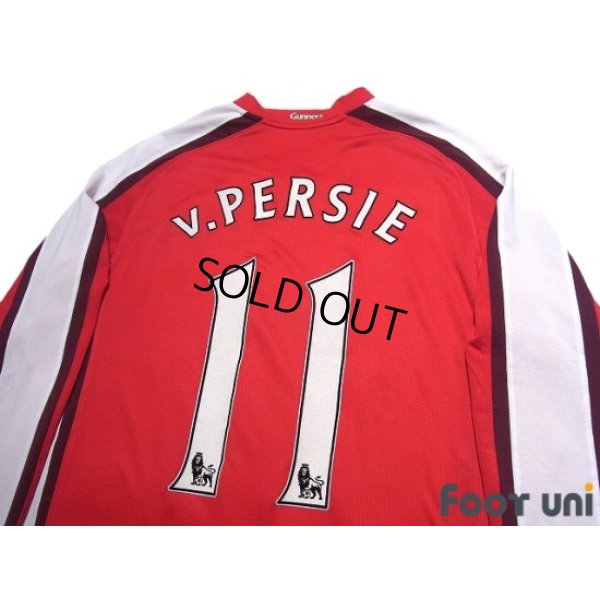 Photo4: Arsenal 2008-2010 Home Long Sleeve Shirt #11 van Persie