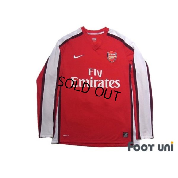 Photo1: Arsenal 2008-2010 Home Long Sleeve Shirt #11 van Persie