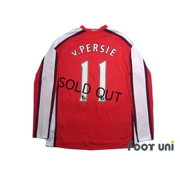 Photo2: Arsenal 2008-2010 Home Long Sleeve Shirt #11 van Persie