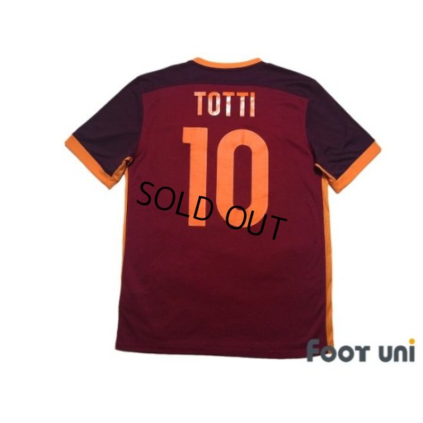 Photo2: AS Roma 2015-2016 Home Shirt #10 Francesco Totti