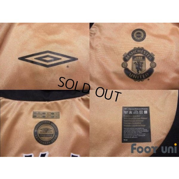 Photo5: Manchester United Centenario Reversible Long Sleeve Shirt #7 David Beckham Champions 2000-2001 The F.A. Premier League Patch/Badge