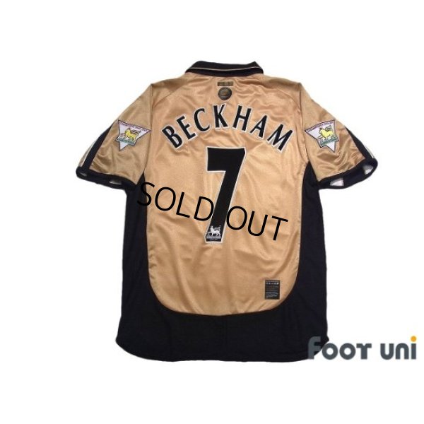 Photo2: Manchester United Centenario Reversible Long Sleeve Shirt #7 David Beckham Champions 2000-2001 The F.A. Premier League Patch/Badge