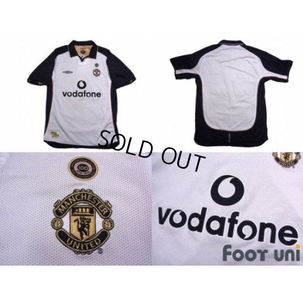 Photo8: Manchester United Centenario Reversible Long Sleeve Shirt #7 David Beckham Champions 2000-2001 The F.A. Premier League Patch/Badge