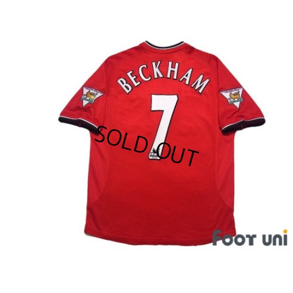 Photo2: Manchester United 2000-2002 Home Shirt #7 David Beckham Champions 1999-2000 The F.A. Premier League Patch/Badge
