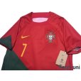 Photo3: Portugal 2022 Home Shirt #7 Cristiano Ronaldo w/tags