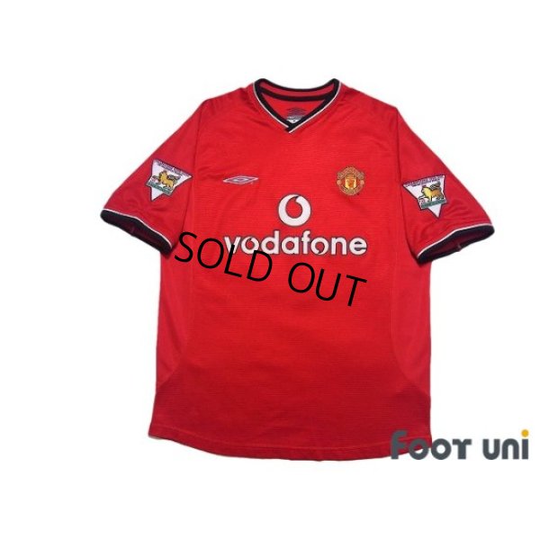 Photo1: Manchester United 2000-2002 Home Shirt #7 David Beckham Champions 1999-2000 The F.A. Premier League Patch/Badge
