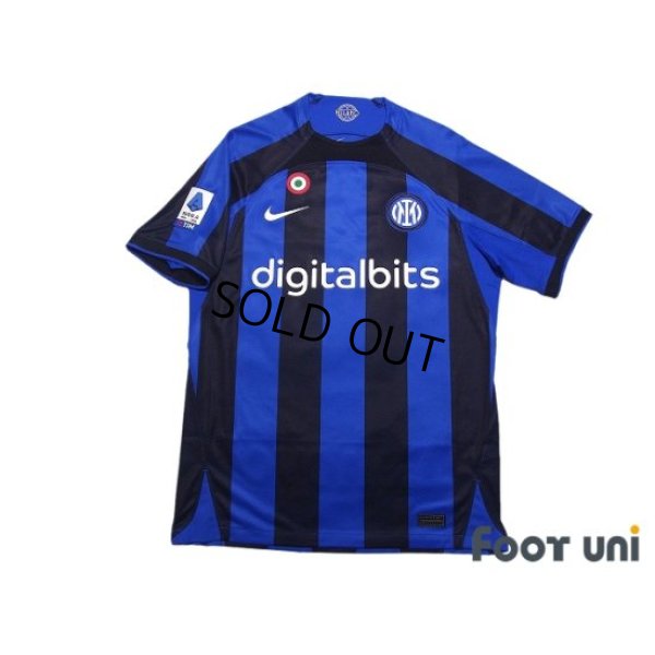 Photo1: Inter Milan 2022-2023 Home Shirt #10 Lautaro Martínez Serie A Tim Patch/Badge Coppa Italia Patch/Badge w/tags