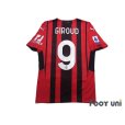 Photo2: AC Milan 2021-2022 Home Authentic Shirt #9 Olivier Giroud Serie A Tim Patch/Badge w/tags (2)