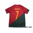 Photo2: Portugal 2022 Home Shirt #7 Cristiano Ronaldo w/tags (2)