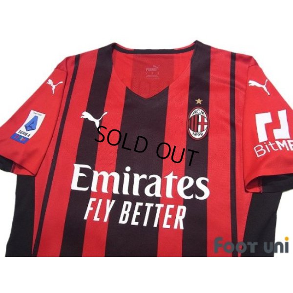 Photo3: AC Milan 2021-2022 Home Authentic Shirt #9 Olivier Giroud Serie A Tim Patch/Badge w/tags