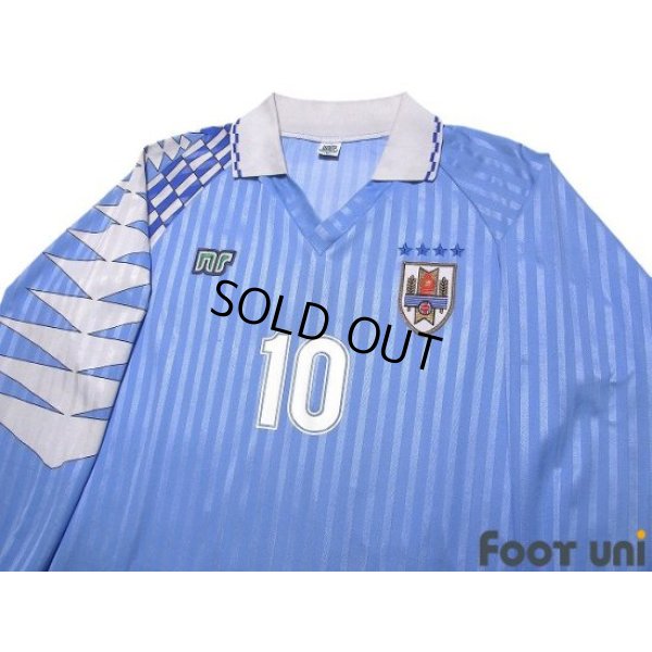 Photo3: Uruguay 1993-1995 Home Long Sleeve Shirt #10