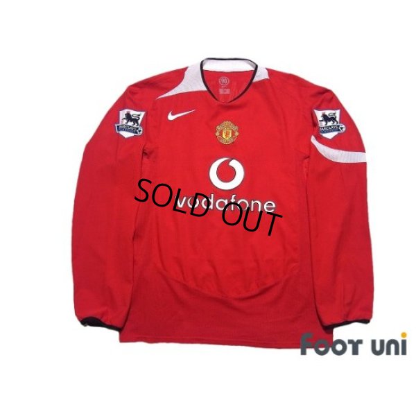 Photo1: Manchester United 2004-2006 Home Long Sleeve Shirt #14 Alan Smith BARCLAYS PREMIERSHIP Patch/Badge