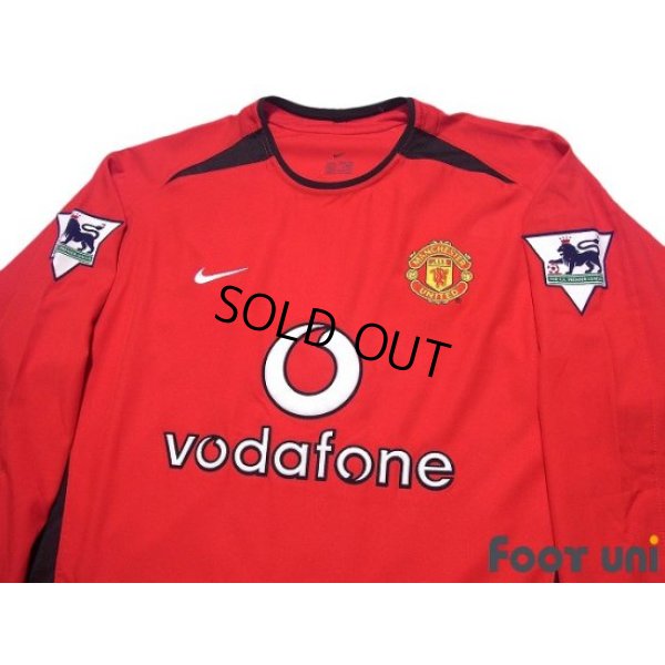 Photo3: Manchester United 2002-2004 Home Long Sleeve Shirt #6 Rio Ferdinand The F.A. Premier League Patch/Badge