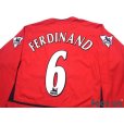 Photo4: Manchester United 2002-2004 Home Long Sleeve Shirt #6 Rio Ferdinand The F.A. Premier League Patch/Badge