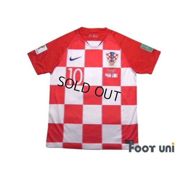 Photo1: Croatia 2018 Home Shirt #10 Luka Modrić FIFA World Cup Russia 2018 Patch/Badge