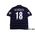 Photo2: Manchester United 1999-2000 Away Shirt #18 Paul Scholes Champions 1998-1999 The F.A. Premier League Patch/Badge (2)