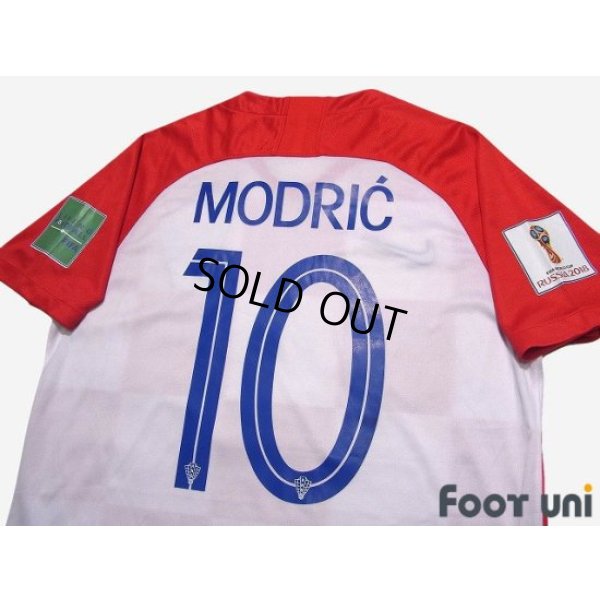 Photo4: Croatia 2018 Home Shirt #10 Luka Modrić FIFA World Cup Russia 2018 Patch/Badge