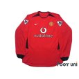 Photo1: Manchester United 2002-2004 Home Long Sleeve Shirt #6 Rio Ferdinand The F.A. Premier League Patch/Badge (1)