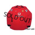 Manchester United 2002-2004 Home Long Sleeve Shirt #6 Rio Ferdinand The F.A. Premier League Patch/Badge