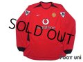 Manchester United 2002-2004 Home Long Sleeve Shirt #6 Rio Ferdinand The F.A. Premier League Patch/Badge