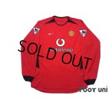 Manchester United 2002-2004 Home Long Sleeve Shirt #6 Rio Ferdinand The F.A. Premier League Patch/Badge