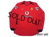 Manchester United 2002-2004 Home Long Sleeve Shirt #6 Rio Ferdinand The F.A. Premier League Patch/Badge