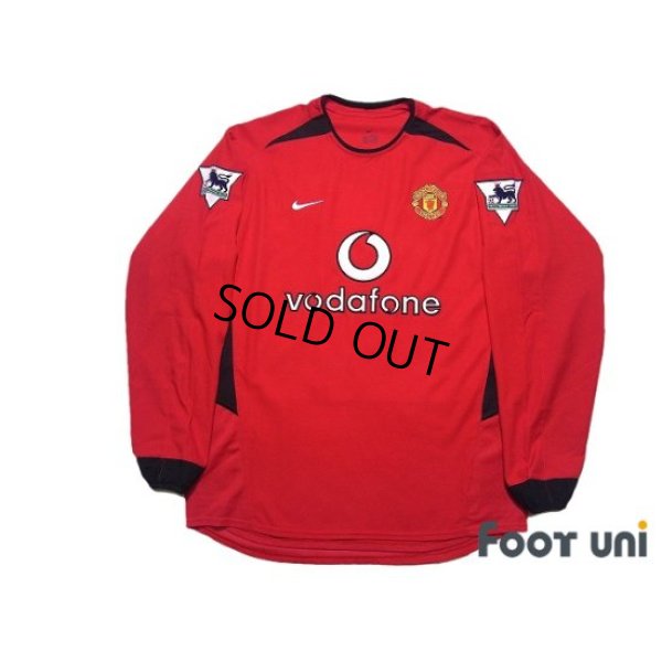 Photo1: Manchester United 2002-2004 Home Long Sleeve Shirt #6 Rio Ferdinand The F.A. Premier League Patch/Badge