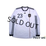 Germany 2010 Home Long Sleeve Authentic Shirt #23 Mario Gomez