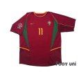 Photo1: Portugal 2002 Home Shirt #11 Sergio Conceicao 2002 FIFA World Cup Korea/Japan Patch/Badge (1)