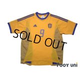 Sweden 2002 Home Shirt #9 Fredrik Ljungberg