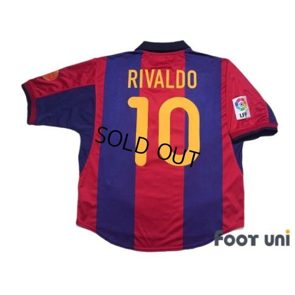 Photo2: FC Barcelona 2000-2001 Home Shirt #10 Rivaldo LFP Patch/Badge