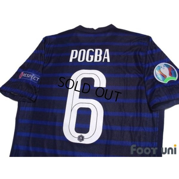 Photo4: France Euro 2020-2021 Home Authentic Shirt #6 Paul Pogba UEFA Euro 2020 Patch/Badge Respect Patch/Badge