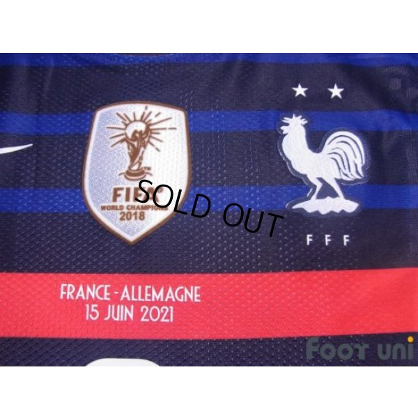 Photo6: France Euro 2020-2021 Home Authentic Shirt #6 Paul Pogba UEFA Euro 2020 Patch/Badge Respect Patch/Badge