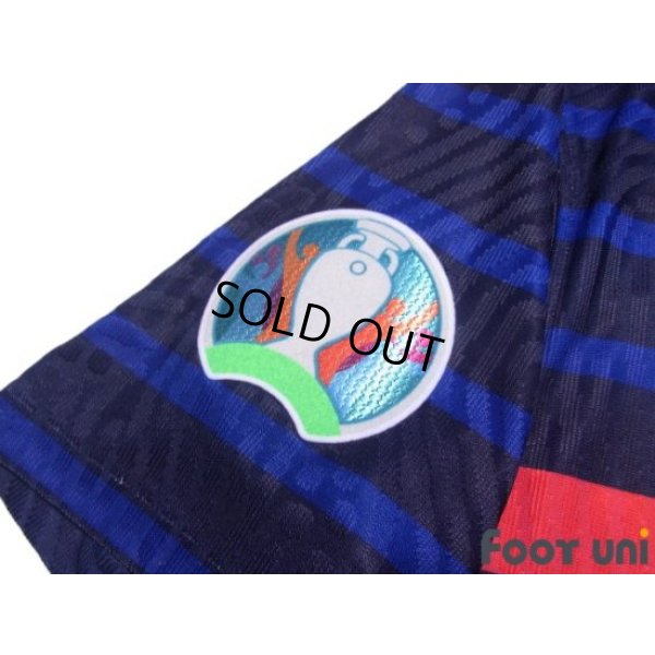 Photo7: France Euro 2020-2021 Home Authentic Shirt #6 Paul Pogba UEFA Euro 2020 Patch/Badge Respect Patch/Badge