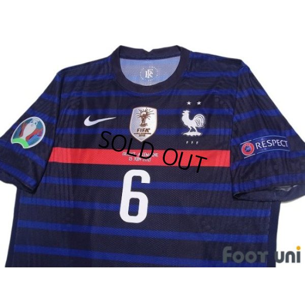Photo3: France Euro 2020-2021 Home Authentic Shirt #6 Paul Pogba UEFA Euro 2020 Patch/Badge Respect Patch/Badge