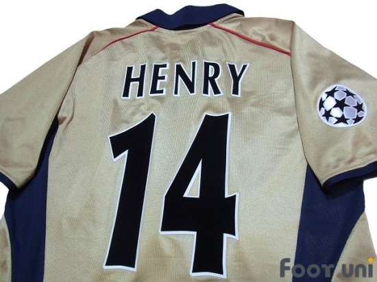 arsenal fc 2000 2001 2002 long sleeve home jersey shirt henry champions league model ucl