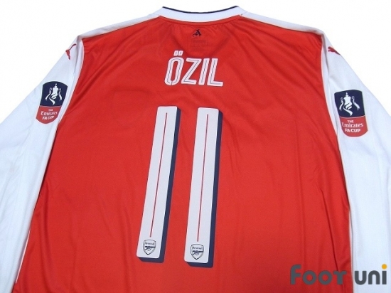 Ozil #11 2014-2015 Arsenal FA Cup Final Awaykit Nameset Printing 