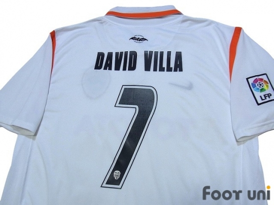 Official Valencia David Villa 7 2007/08 Football Name/Number Set Home