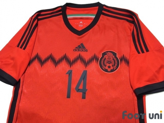 J HERNANDEZ # 14 MEXICO 2014 AUTHENTIC AWAY PLAYER NAME AND NUMBER SET 