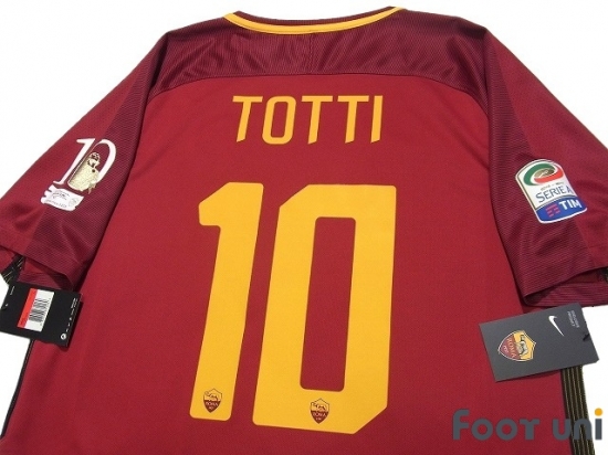 TOTTI #10 Last Game Farewell 2017/18 Football Name Number Arm Patch Set