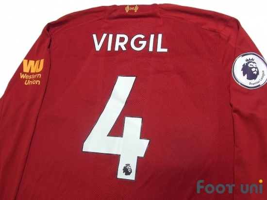 VIRGIL VAN DIJK #9 2019-2020 Player Size European & Cup Nameset Liverpool 