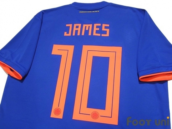 Colombia 2018 Away James #10 Jersey Name Set 