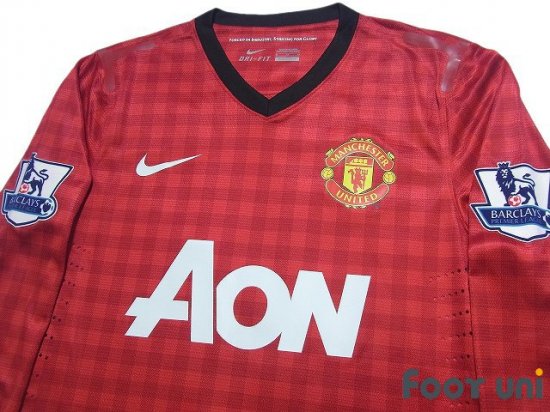 Manchester United 2012-2013 Home Authentic Long Sleeve Shirt #11 Giggs ...