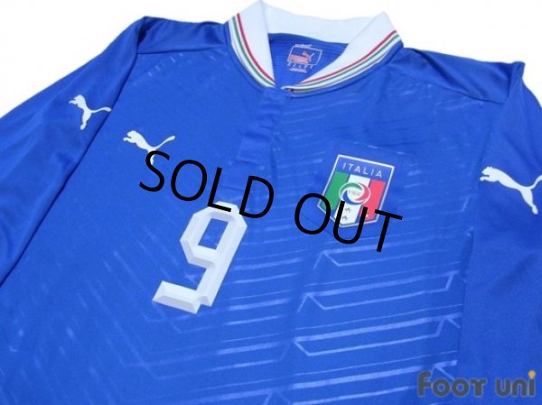 Photo3: Italy Euro 2012 Home Long Sleeve Shirt #9 Balotelli w/tags (3)